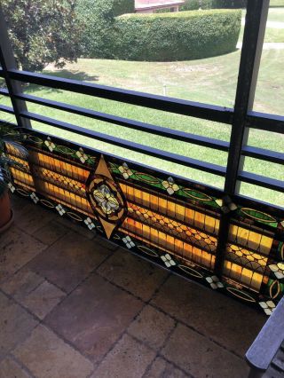Large Arts & Crafts Stained Glass Window 96 Inches 2
