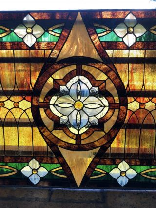 Large Arts & Crafts Stained Glass Window 96 Inches 4