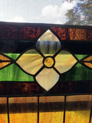 Large Arts & Crafts Stained Glass Window 96 Inches 6