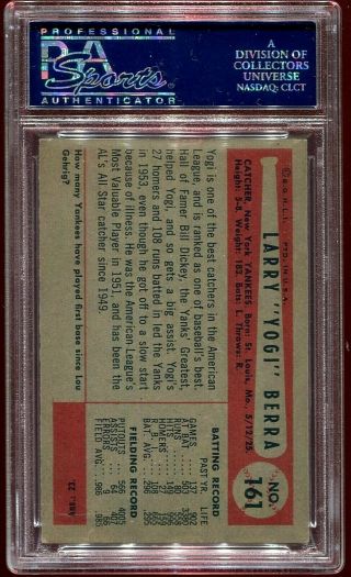 1954 BOWMAN YOGI BERRA 161 PSA 5 card HOF 2