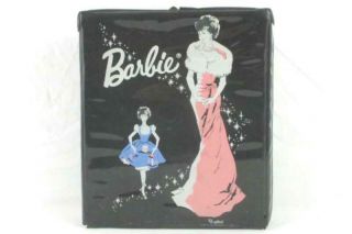 Vintage 1962 Barbie Doll Double Carrying Case Wardrobe Ponytail Vinyl
