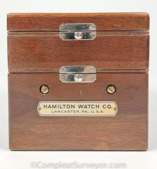 1940 ' s Era Hamilton Gimballed Chronometer Watch Model 22 Hamilton Clock - ARMY 2