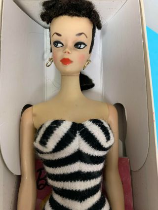 Vintage Barbie Ponytail 1 Brunette With Tm Box