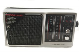 Vintage 1980s Ge/general Electric Am/fm Transistor Radio - Model 7 - 2857a -