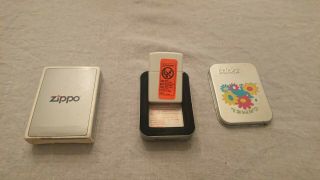 ZIPPO Lighter CAMEL Cigarettes 1996 FLOWER POWER w/ Metal Tin Vintage 2