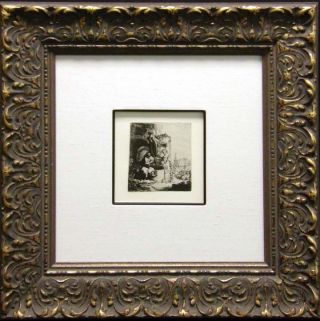 Rembrandt " Christ And The Woman Of Samaria " Custom Framed &