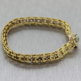 1880 ' s Antique Victorian 14k Yellow Gold 0.  80ctw Old Mine Cut Diamond Bracelet 2