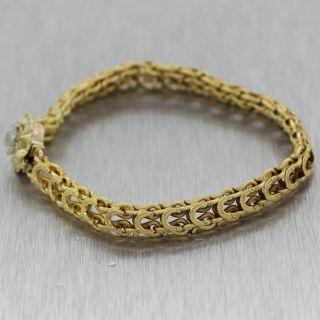 1880 ' s Antique Victorian 14k Yellow Gold 0.  80ctw Old Mine Cut Diamond Bracelet 4