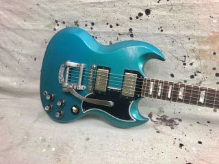 1965 Gibson SG Standard Electric Guitar Pelham Blue Refin Vintage 1960 ' s 3