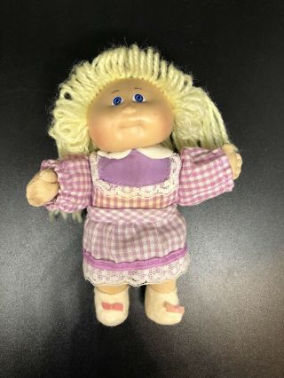 Vtg 1983 Cabbage Patch Kids Pin - Up Candi Jilly Sweet Shop Blonde Blue Eye Girl