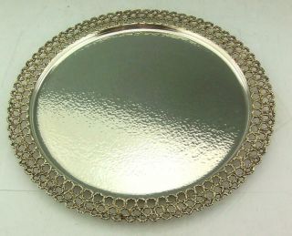 Stuart Devlin Solid Silver Salver,  Charger 1980 12 Inch Dia