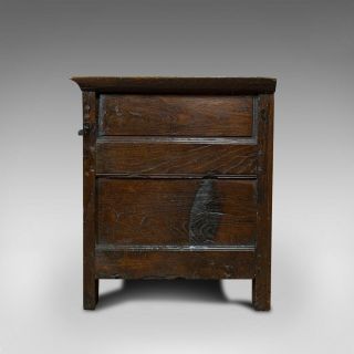 Antique Coffer,  French,  Oak,  Window Seat,  Storage Bench,  17th Century,  C.  1700 6