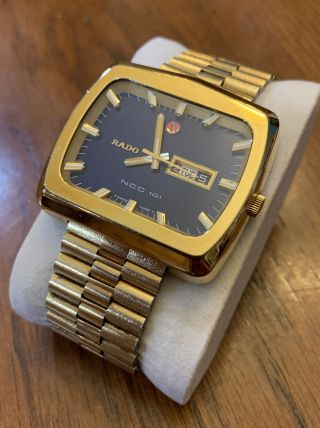 Rado NCC 101 Vintage Oversized 42mm Men ' s Watch W/ Date,  Day,  Month Swiss Made 2