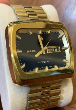 Rado NCC 101 Vintage Oversized 42mm Men ' s Watch W/ Date,  Day,  Month Swiss Made 4