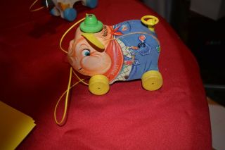 Vintage Pudgy Pig Fisher Price 478 Wooden Toy - Classic Pull Toy - Great For Kids
