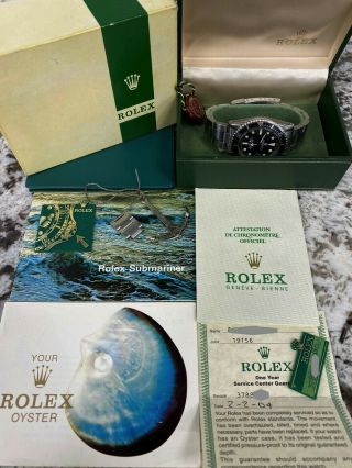 Vintage Rolex Red Submariner 1680 Box Paper 1974 Plus Factory Service Papers