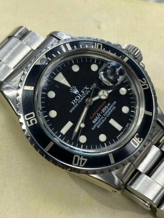 Vintage Rolex RED SUBMARINER 1680 Box Paper 1974 Plus Factory Service Papers 5