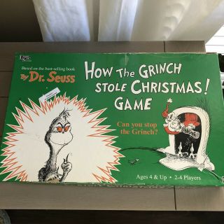 Vintage 1997 Dr Suess How The Grinch Stole Christmas Board Game Complete