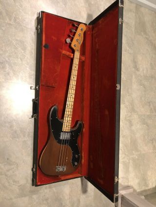 American Made Vintage 1972 Fender Telecaster Bass Guitar w/ Case USA 2