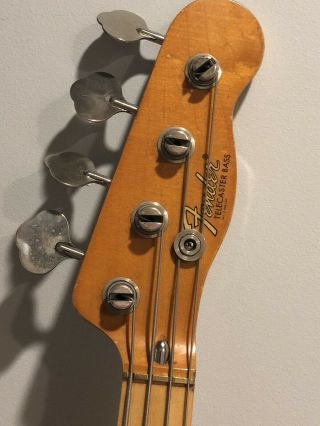 American Made Vintage 1972 Fender Telecaster Bass Guitar w/ Case USA 3