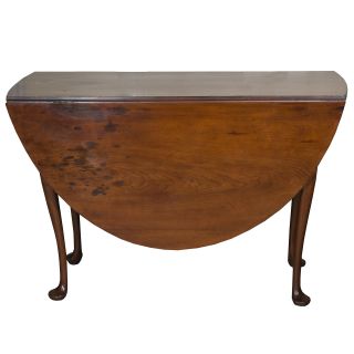 18th Century American Queen Anne Cherry Drop Leaf Table