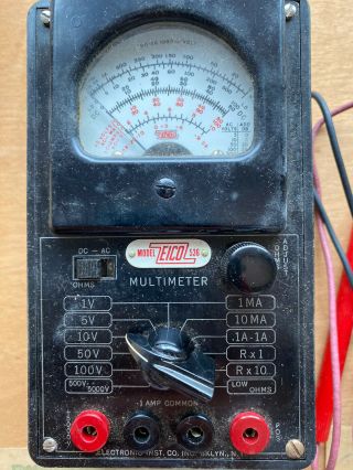 Vintage Eico Multimeter 536 Kit W/ Leads Box