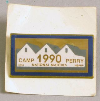 1990 Camp Perry National Matches Rifle Pistol Championship Pin Rare Nra