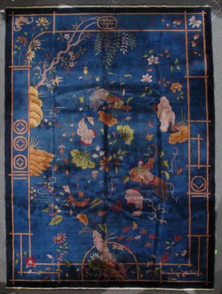Antique Art Deco Chinese Rug 9283.  10.  0x13.  5 In