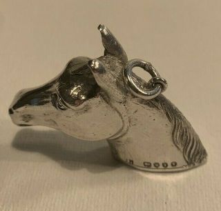 Victorian Horses Head Silver Vesta Case Dated London 1884