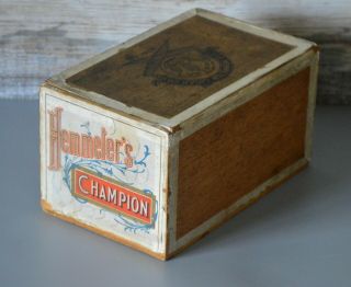 Vintage Large Cigar Box,  Great Advertisement Graphics,  Logos Hemmeter Cigar Co.
