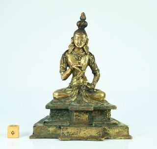 Antique Nepalese Tibetan Gilt Bronze Of A Bodhisattva - Late 19th Century