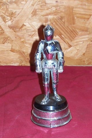 Vintage Knight In Armor Table Cigarette Lighter Music Box Collector Collectible