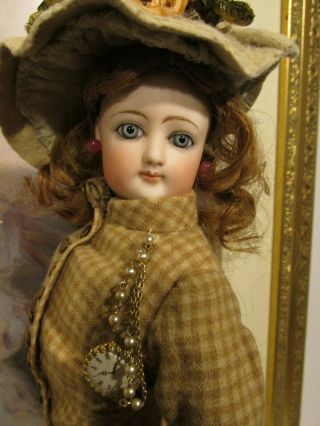 F.  G.  Poupee In Costume 18 In.  Tall,  Marked 3 Outstand French Doll