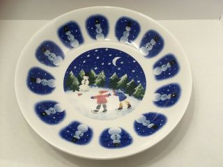 Rare Vintage Nikko Winter Wonderland Serving Bowl Deb Mores