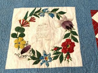 Museum Historical C 1840s Album Signature Quilt Antique Quaker Abolitionist Pa