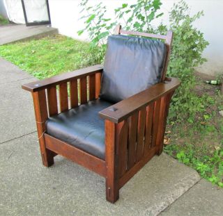 Antique J.  M Young Morris Chair From 1910 W5198 Stickley Era.  Sale