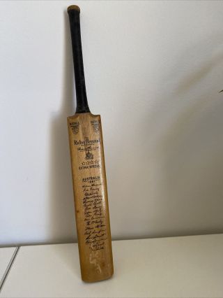Vintage Miniature Nicolls The Richie Benaud Autograph Cricket Bat Australia 196