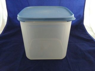 Vintage Tupperware Modular Mate Square 3 1621 17 Cups 1623 It Blue Lid 4 Litres