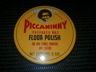 Vintage 3 1/4 Ounce Piccaninny Floor Polish Tin