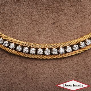 Cartier Vintage Italian 1.  50ct Diamond 18k Gold Platinum Necklace 40.  8 Gr Nr