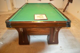 Antique Brunswick - Balke Collender Monarch Cushions 9’ Pool Table