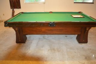 Antique Brunswick - Balke Collender Monarch Cushions 9’ Pool Table 6