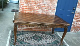 French Antique Oak Wood Draw Leaf Louis Xv Dining Table /