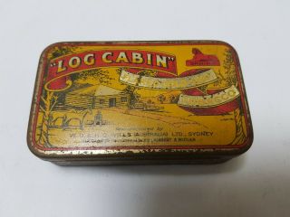 Log Cabin Vintage Tobacco Tin