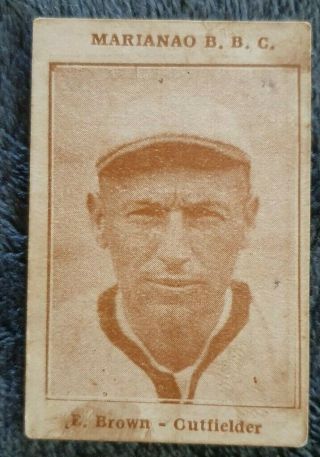 1923 - 24 Tomas Gutierrez 49 E.  Brown Cuban Baseball Card Negro League Scarce