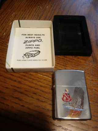 Old Vtg 1970s Zippo Lighter Military U.  S.  Commissioned U.  S.  Raleigh LPD - 1 Ship 3