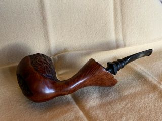Vintage Freehand Smoking Tobacco Pipe Collectible Wooden Burl Bowl