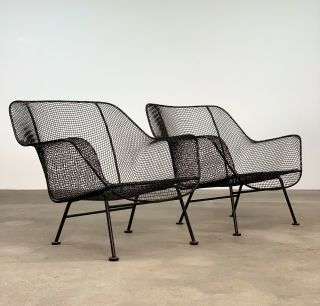 Vintage Woodard Sculptura Lounge Chair Pair
