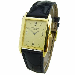 Patek Philippe 18k Gold Vintage Hand Wind Mechanical Wristwatch 3572