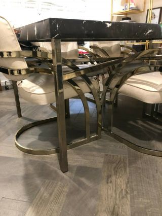 VINTAGE MILO BAUGHMAN CHROME AND LEATHER DINING CHAIRS SET OF 6 MODERN 3